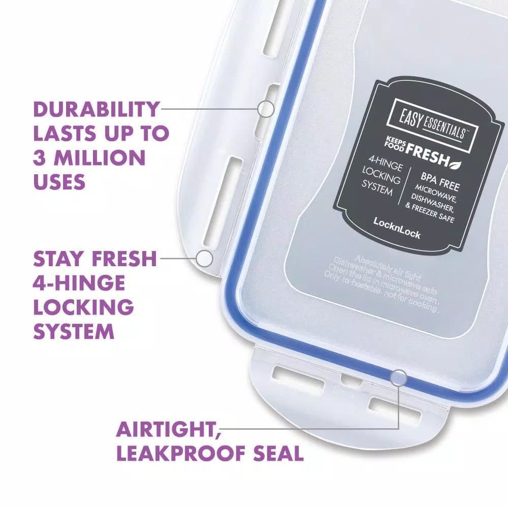 Lock & Lock Easy Essentials 14-Piece Food Storage Container Set, Airtight & Leakproof