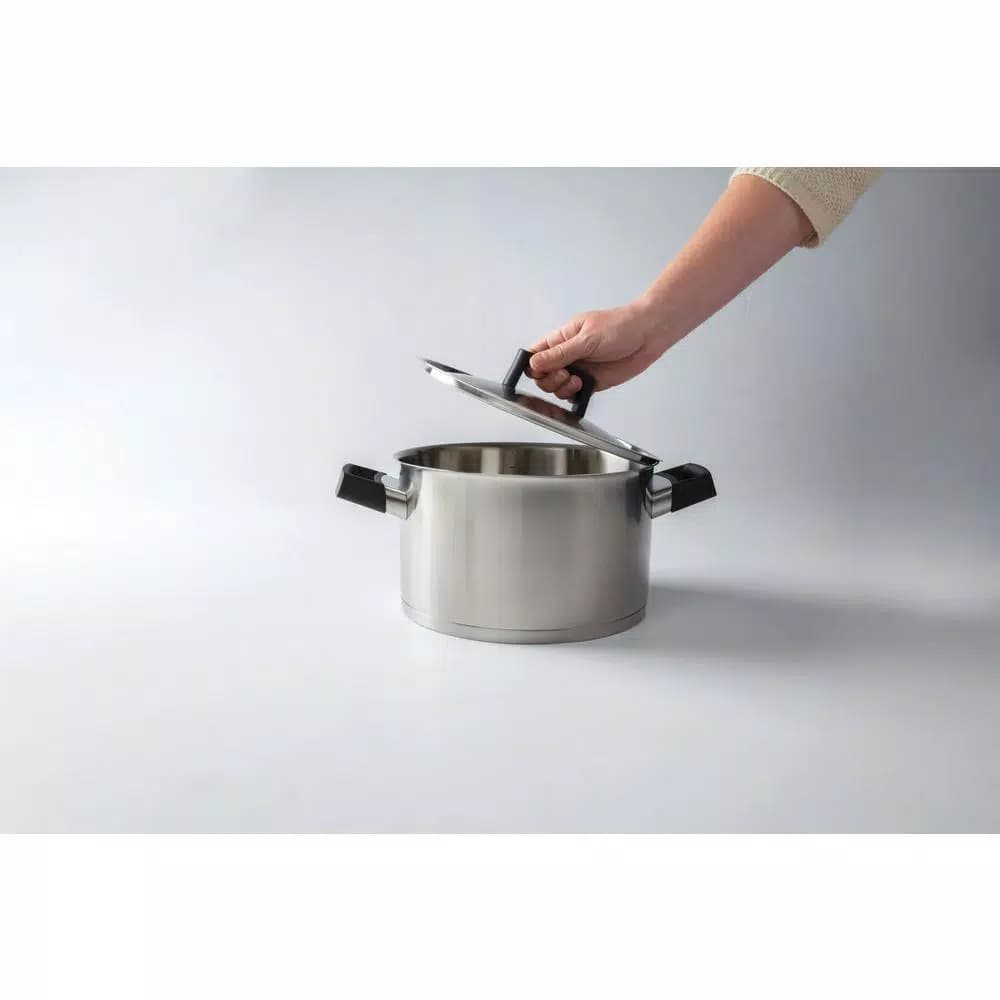 BergHOFF Ron 6.8 Qt. Stainless Steel Stock Pot with Lid, Induction Compatible