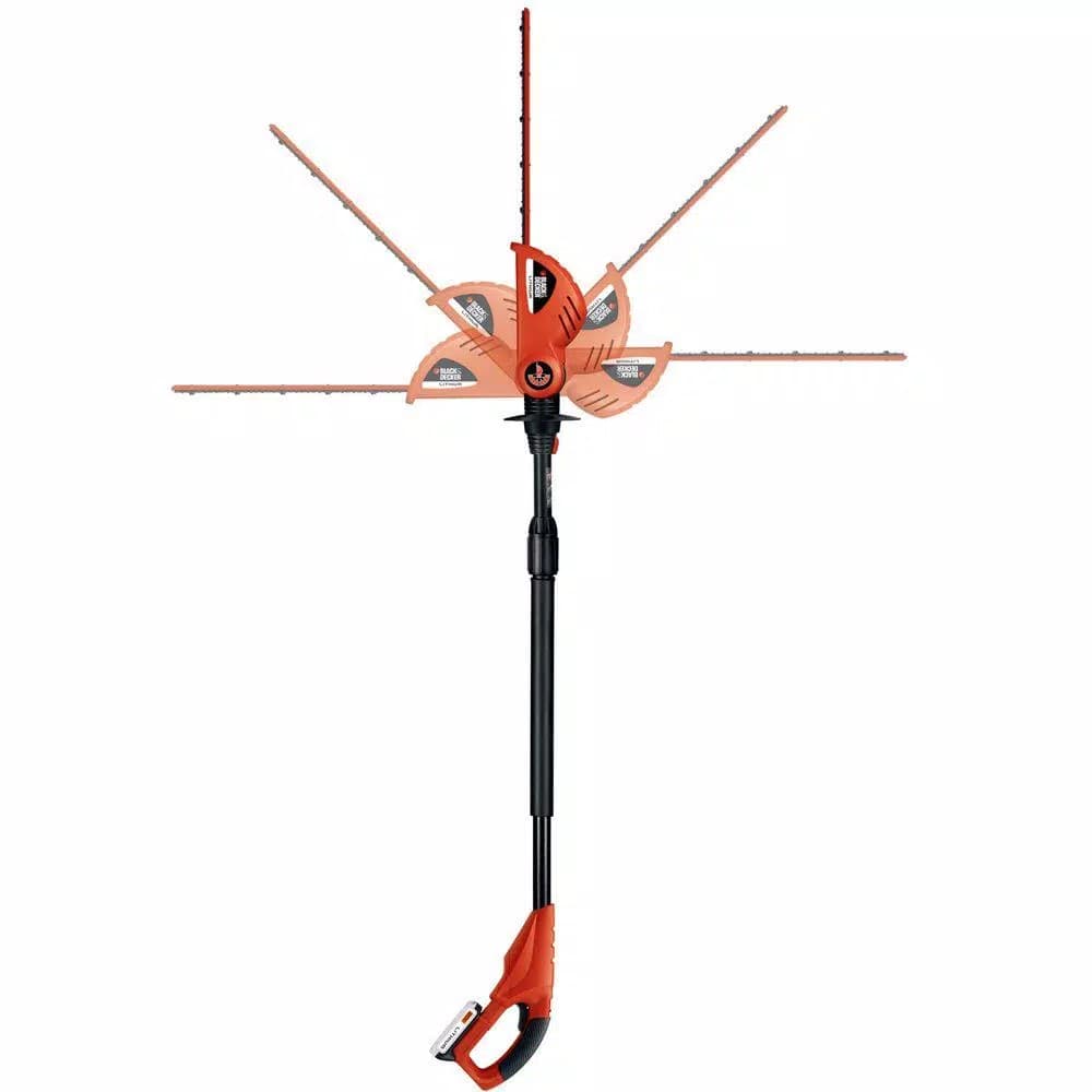 BLACK+DECKER 20V MAX Cordless Pole Hedge Trimmer with 1.5 Ah Battery and Charger