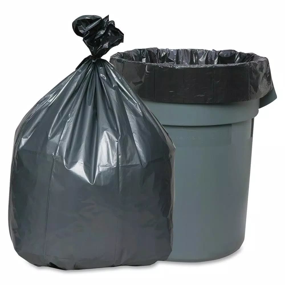 Genuine Joe 55 Gallon Maximum Strength Heavy Duty Trash Can Liners, 1.55 Mil, 50-Count