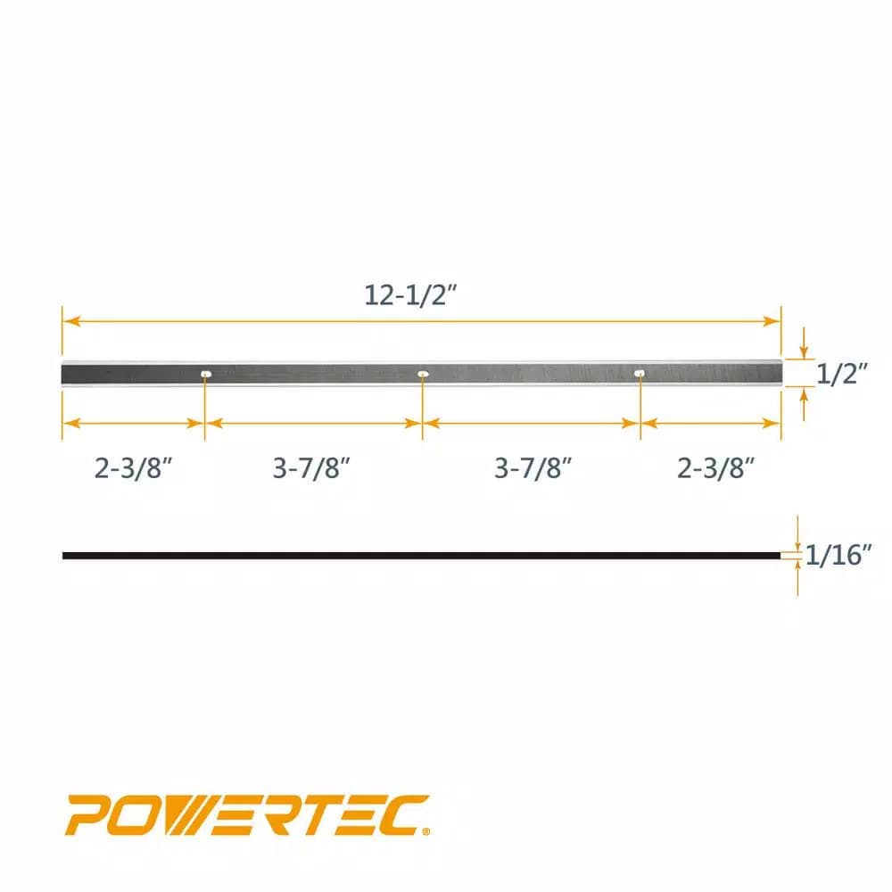 POWERTEC 12.5 in. High Speed Steel Planer Knives for Performax 240-3749 (Set of 2)