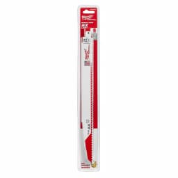 Milwaukee AX Carbide Tipped Reciprocating Saw Blades, 12 in., 5 TPI, Nail-Embedded Wood, 6 Pack thumbnail 2