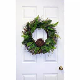 Worth Imports 24 in. Green Leaves, Berries and Nest Wreath on Natural Twig Base thumbnail 2