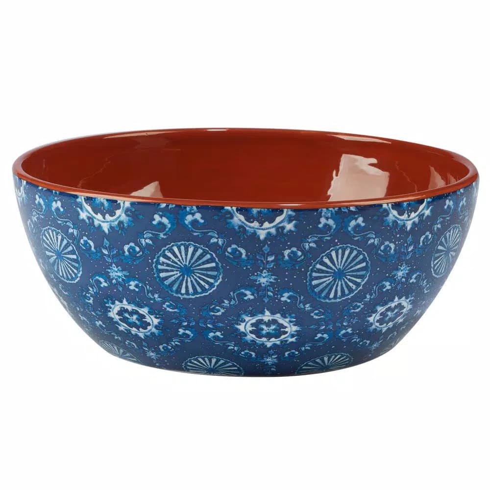 Certified International Porto Multi-Colored Ceramic 10 in. Deep Serving Bowl