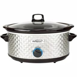 Brentwood Appliances 7 Qt. Stainless Steel Slow Cooker with Tempered Glass Lid thumbnail 1