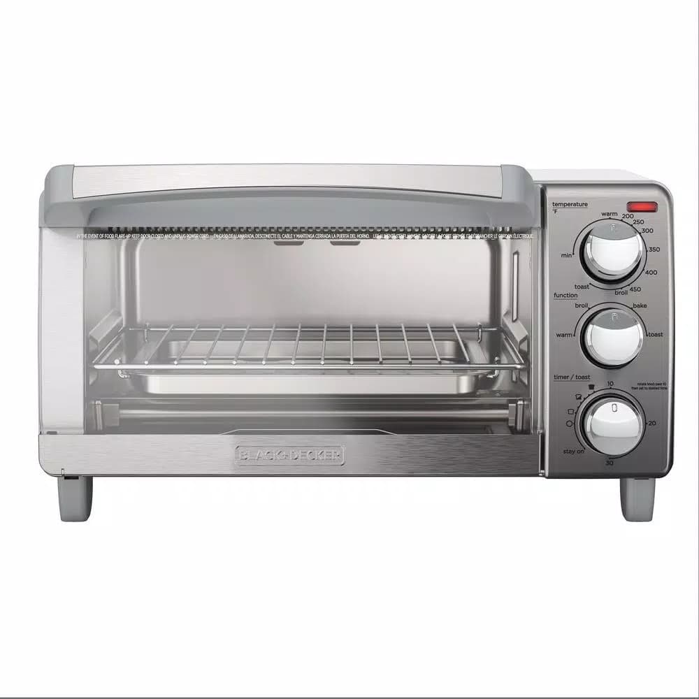BLACK+DECKER Black + Decker 4-Slice Stainless Steel Convection Toaster Oven