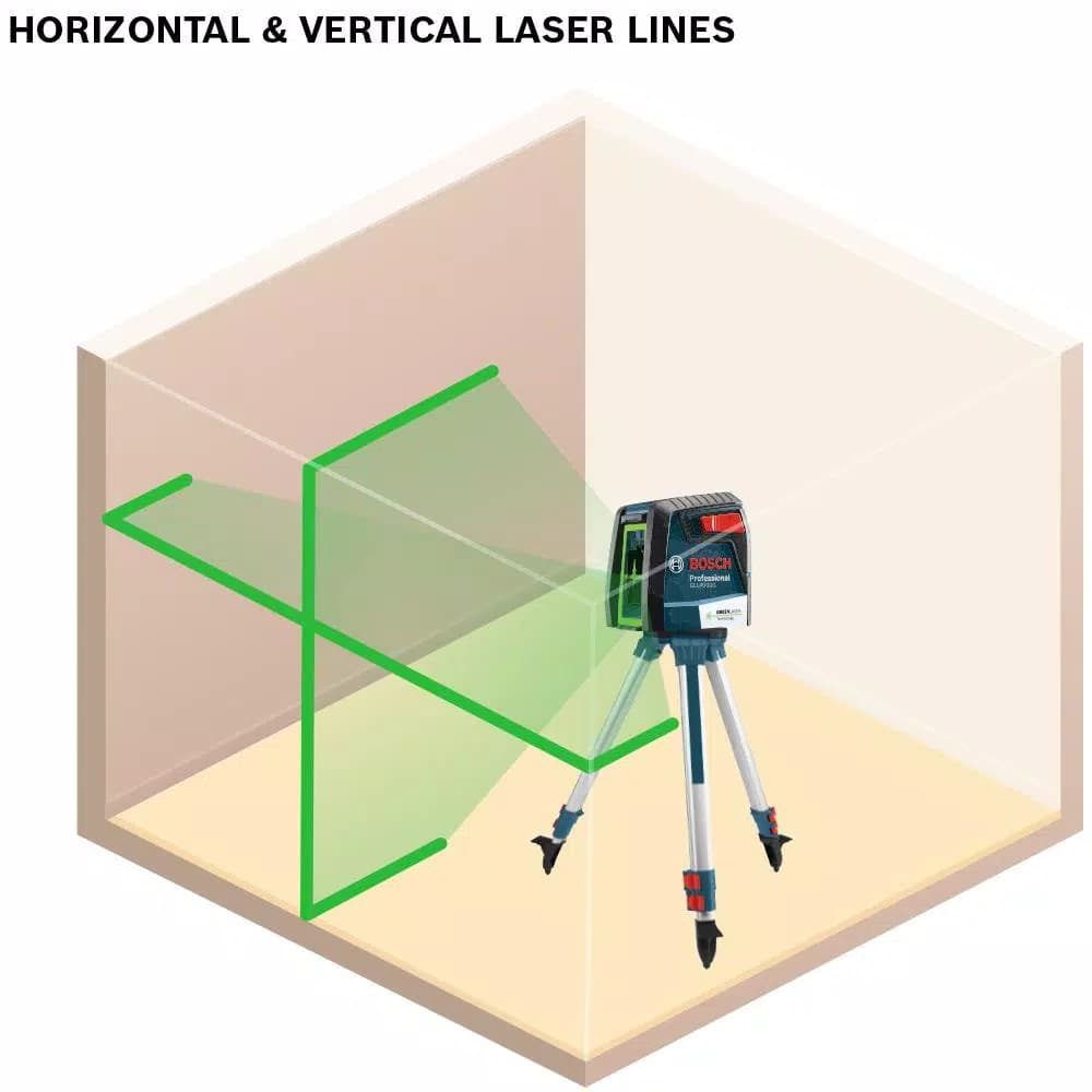 Bosch GLL40-20G VisiMax Green Beam Self-Leveling Cross Line Laser, 40 ft.