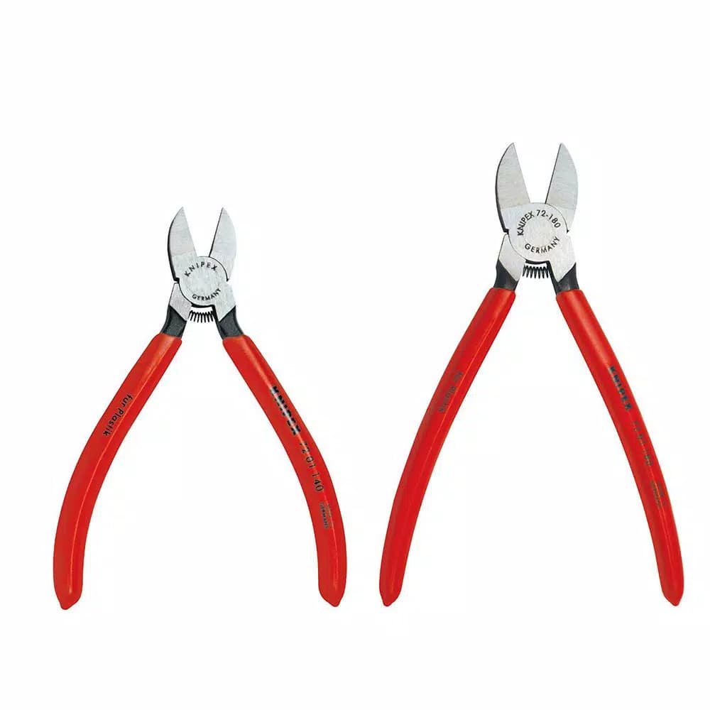 KNIPEX Diagonal Flush Cutter Set (2-Piece) for Plastics and Soft Metals