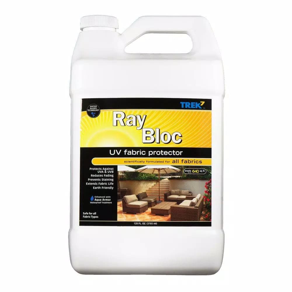 Trek7 Ray Bloc UV Fabric Protector Spray, 1 Gallon - Water-Based Waterproofing & Fade Protection