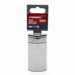 Husky 1/2 in. Drive 12-Point Deep Metric Socket, 32 mm thumbnail 3