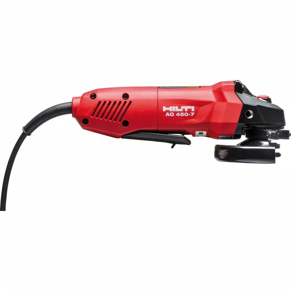 Hilti 4.5 in. Corded Angle Grinder, 7 Amp, 11500 RPM with Diamond Cup Wheel and Grinding Hood