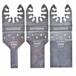 Genesis Universal Quick-Fit Flush Cut Blade Assortment Pack, 3-Piece Stainless Steel thumbnail 1