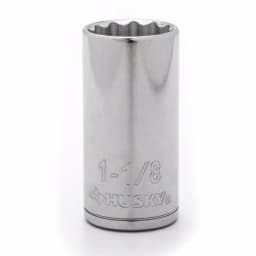 Husky 1/2 in. Drive 1-1/8 in. Deep 12-Point Socket thumbnail 1