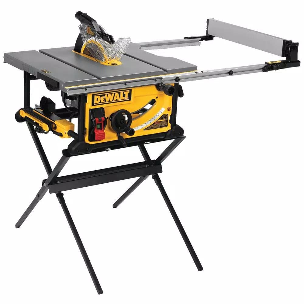 DEWALT 10 in. Jobsite Table Saw with Scissor Stand, 15 Amp Corded Power Tool