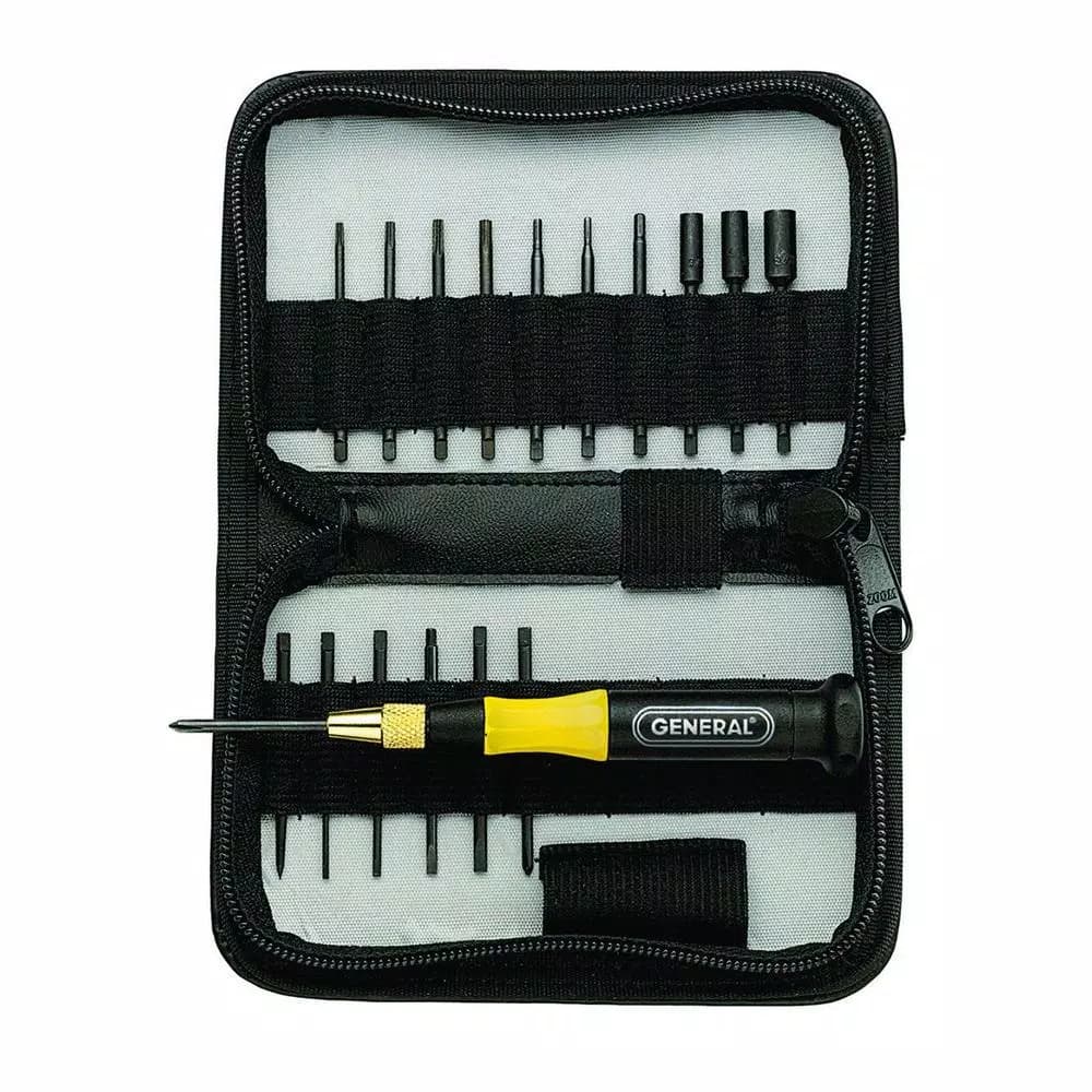 General Tools 18-Piece Precision Screwdriver Set with Interchangeable Blades and Carrying Case