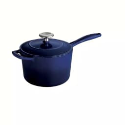 Tramontina 2.5 Qt. Enameled Cast Iron Sauce Pan with Lid, Gradated Cobalt Blue thumbnail 3