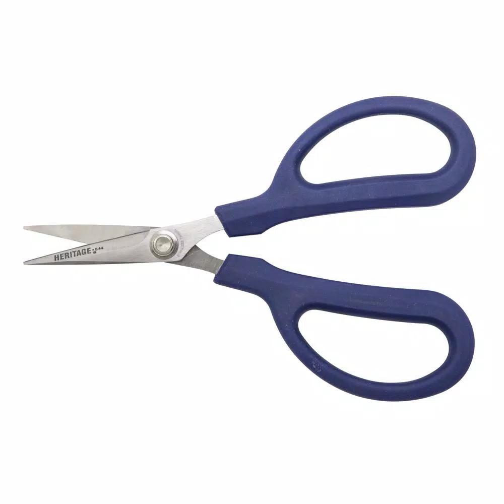 Klein Tools 6-3/8 in. Stainless Steel Utility Shears, Ambidextrous Multi-Purpose Scissors
