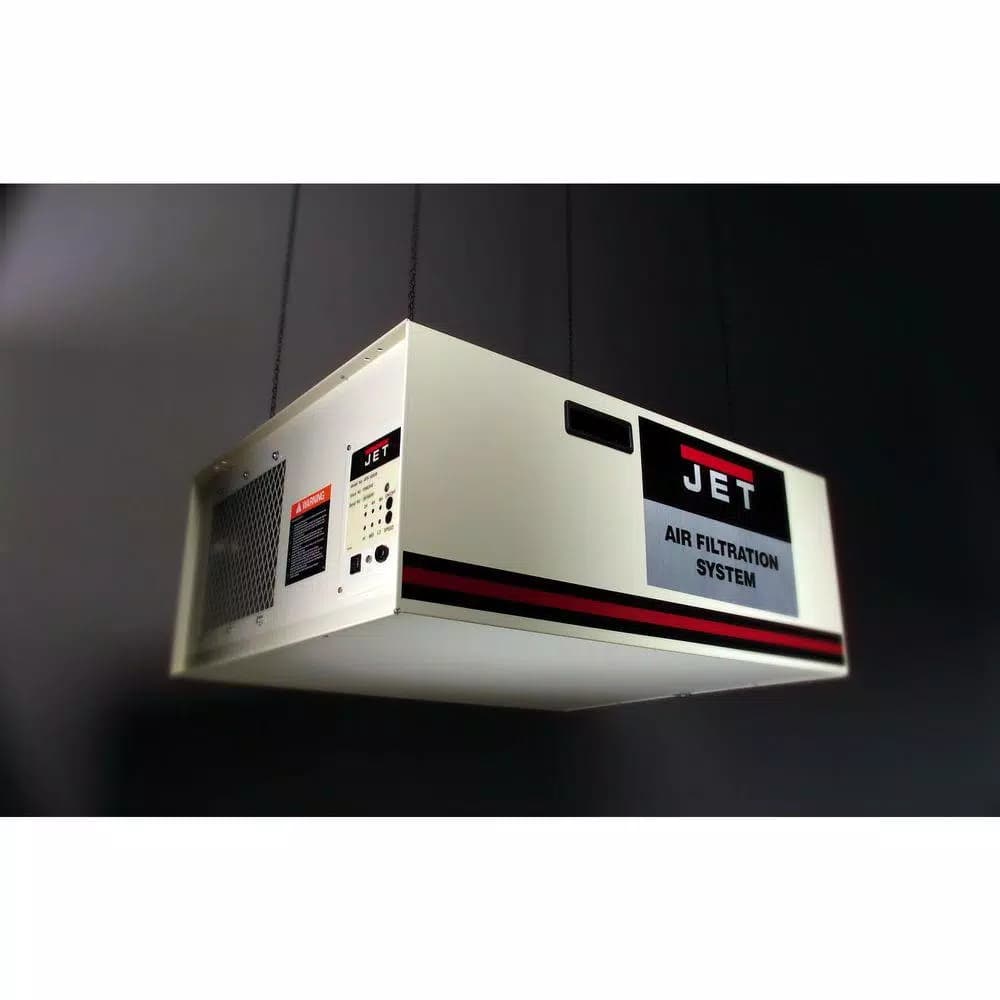 JET AFS-1000B 1000 CFM Air Filtration System with Remote and Electrostatic Pre-Filter, 115V