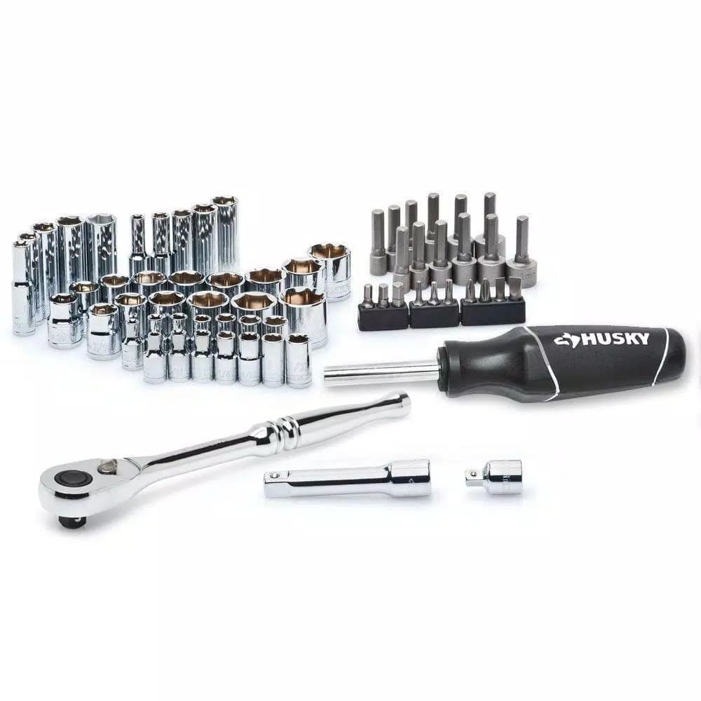 Husky 65-Piece 1/4 in. and 3/8 in. Drive Mechanics Tool Set