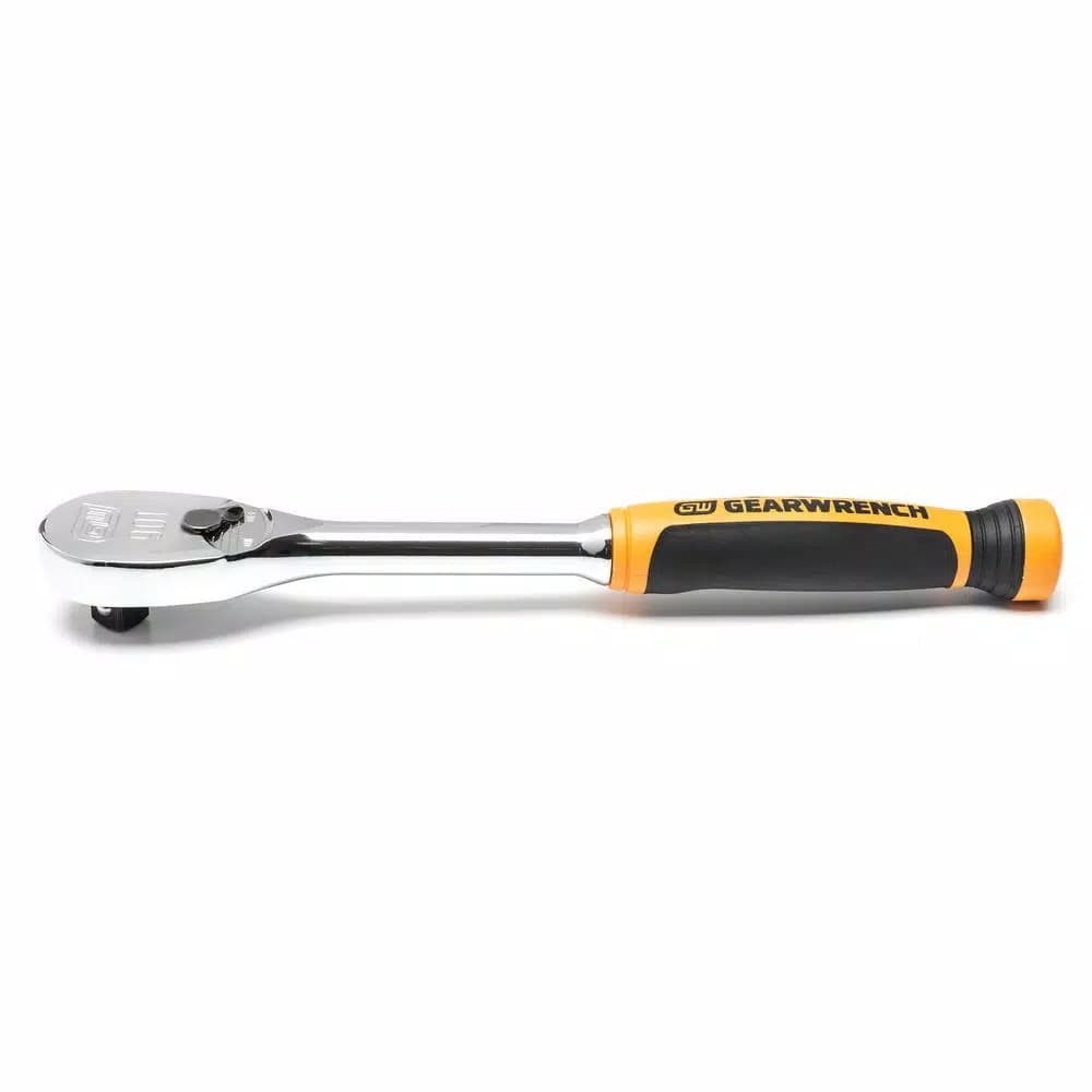 GearWrench 1/2 in. Drive 90-Tooth Dual Material Teardrop Ratchet, 11 in.