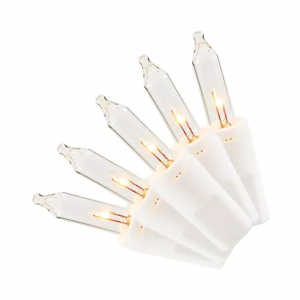 Home Accents Holiday 150-Light Clear Mini String Lights with White Wire