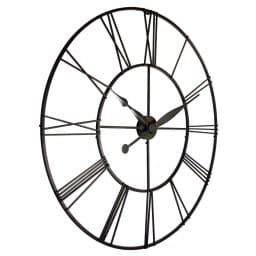 Infinity Instruments Skyscraper XXL 45 in. Oversized Round Wall Clock - Black Metal thumbnail 5