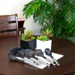 Better Chef Nylon Kitchen Utensil Set, 6-Piece Black Cooking Tool Set thumbnail 3