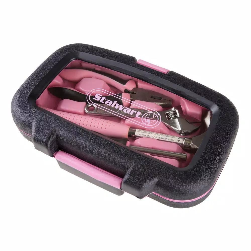 Stalwart 15-Piece Home Tool Kit with Sturdy Carrying Case