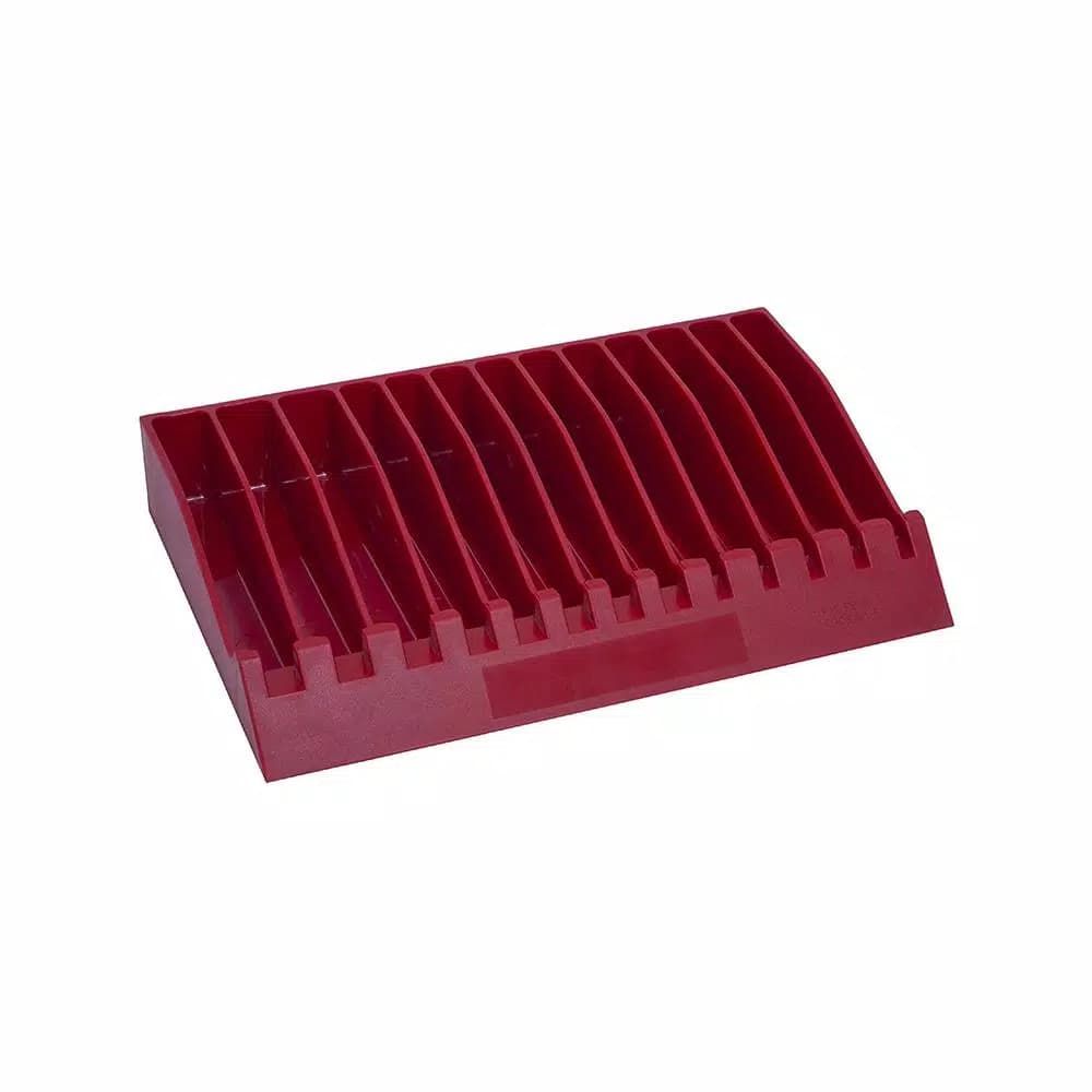 Lisle 7 in. Pliers and Wrench Organizer Rack, Red Tool Storage