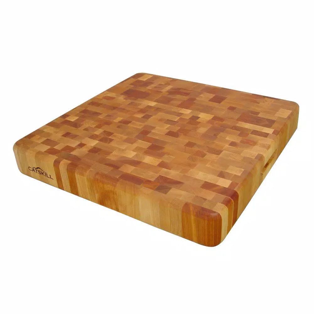 Catskill Craftsmen Super Slab End-Grain Yellow Birch Hardwood Cutting Board, 20 x 20 x 3 in.