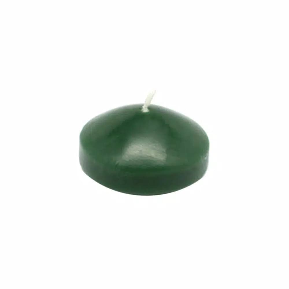 Zest Candle Hunter Green Floating Candles, 1.75 in. Diameter (Box of 24)