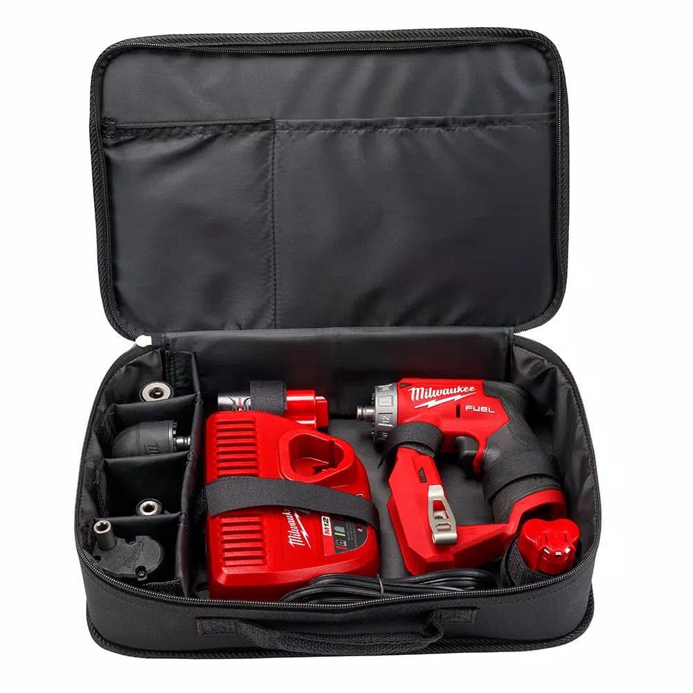 Milwaukee M12 FUEL 12V Brushless 4-in-1 Installation Drill Driver Kit with 4 Heads