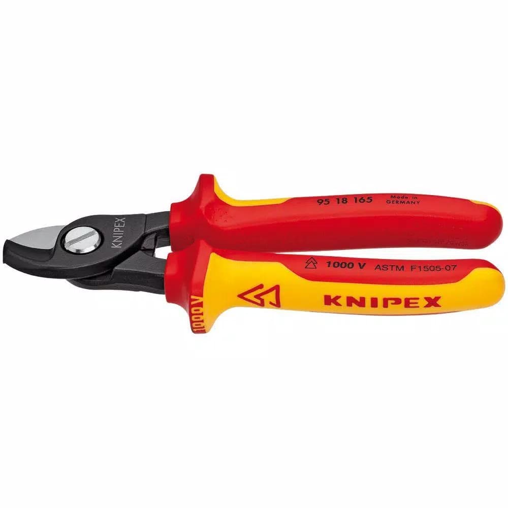 Knipex 6-1/2 in. Insulated Cable Cutters, VDE Certified 1000V