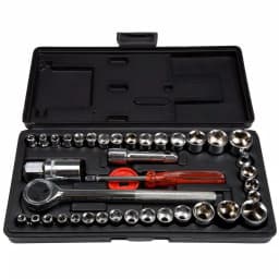 Stalwart 40-Piece 1/4 and 3/8 Drive Socket Set with SAE and Metric Sockets thumbnail 1