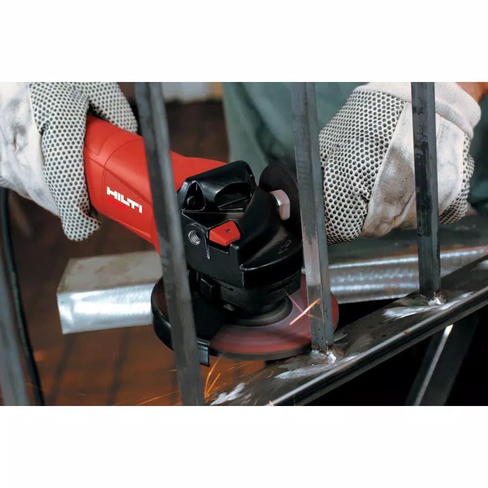 Hilti 7 Amp Corded 4.5 in. Angle Grinder AG 450-S Package with Diamond Cup Wheel and Dust Extraction Hood