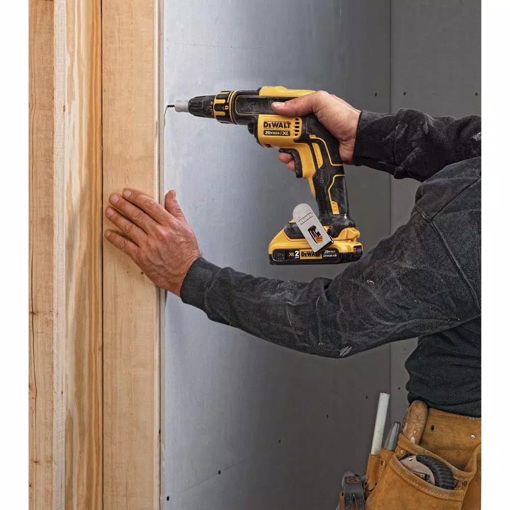 DEWALT 20V MAX XR Cordless Drywall Screw Gun and Impact Driver Combo Kit with (2) 2.0Ah Batteries & Charger