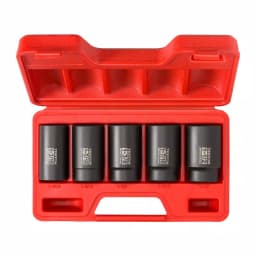 Tekton 1/2 in. Drive 6-Point Deep Impact Socket Set, 5-Piece SAE thumbnail 1