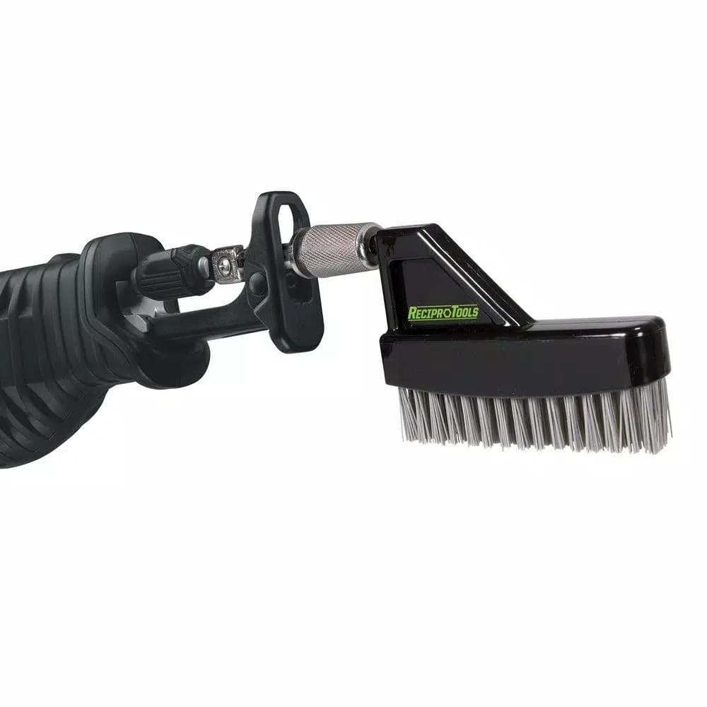 ReciproTool Nylon Offset Brush for Reciprocating Saws, Compatible with Universal Adapter