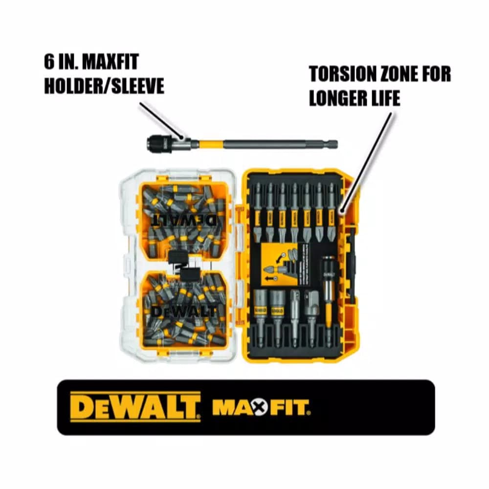 DEWALT MAXFIT 60-Piece Screwdriver Bit Set with Magnetic Screw Lock System