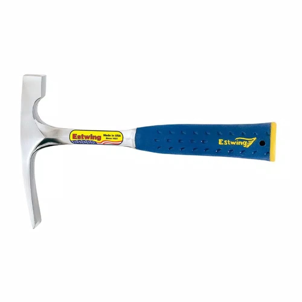 Estwing 16 oz. Bricklayer Hammer with Blue Shock Reduction Grip and Patented End Cap
