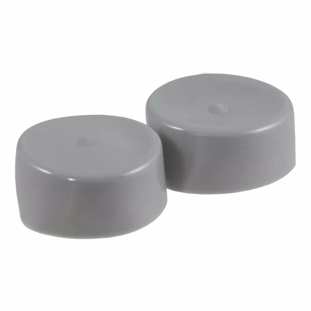 CURT 1.98" Bearing Protector Dust Covers, Gray Plastic (2-Pack)