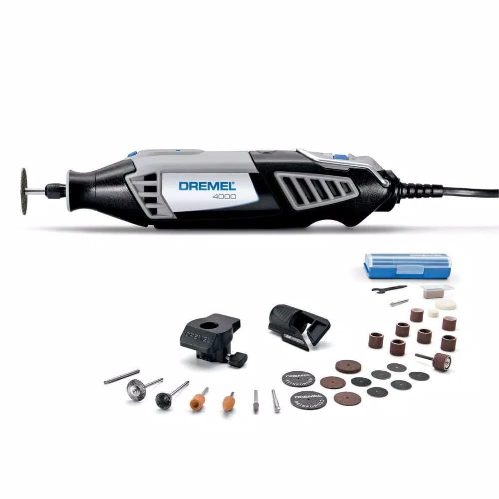 Dremel 4000 Series 1.6 Amp Variable Speed Corded Rotary Tool Kit with 30 Accessories and 2 Attachments