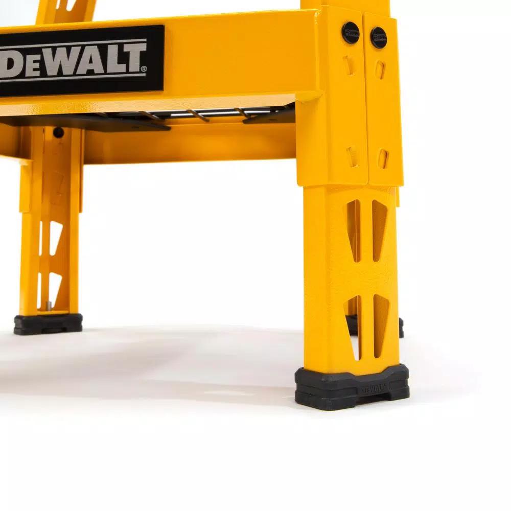 DEWALT Heavy-Duty Swivel Shop Stool with Storage Shelf, 300 lb Capacity, Steel Frame