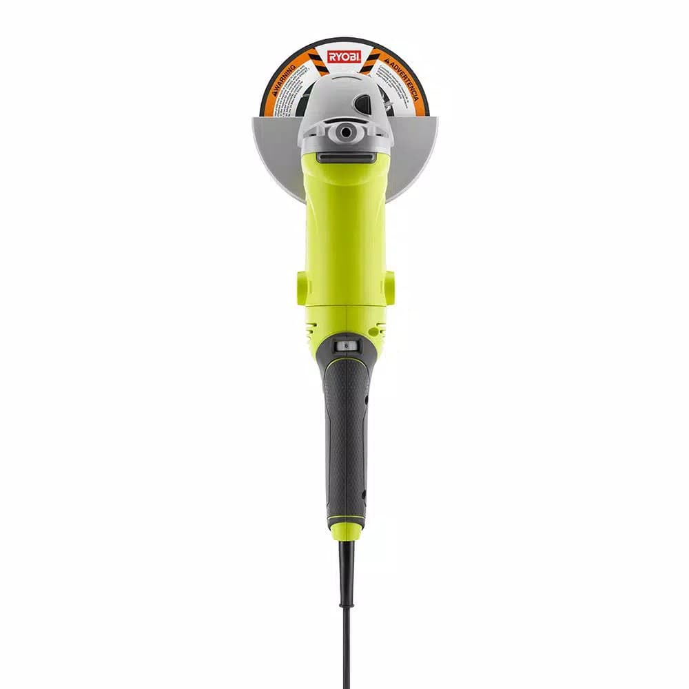RYOBI 7 in. 10 Amp Corded Angle Grinder with Variable Speed, 6500 rpm