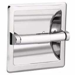 MOEN Recessed Toilet Paper Holder in Polished Chrome with Matching Roller thumbnail 1