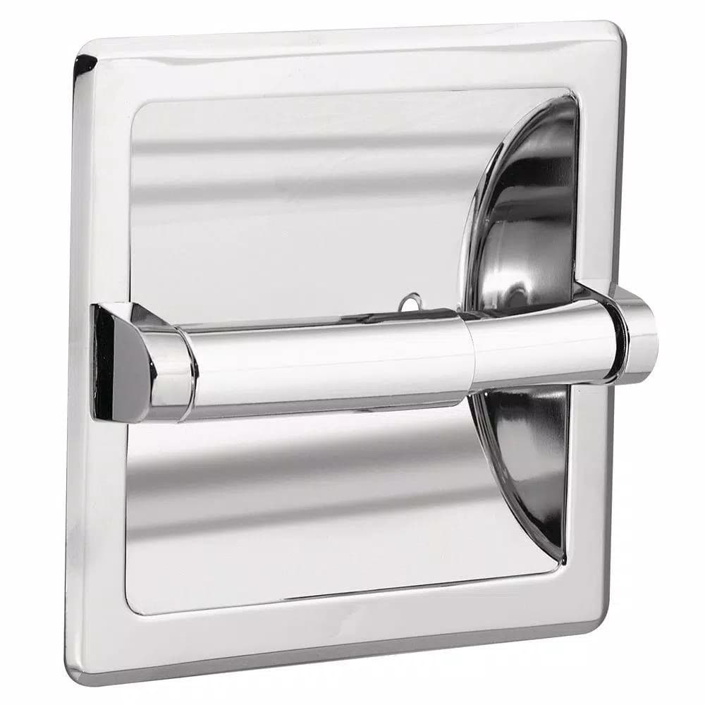 MOEN Recessed Toilet Paper Holder in Polished Chrome with Matching Roller