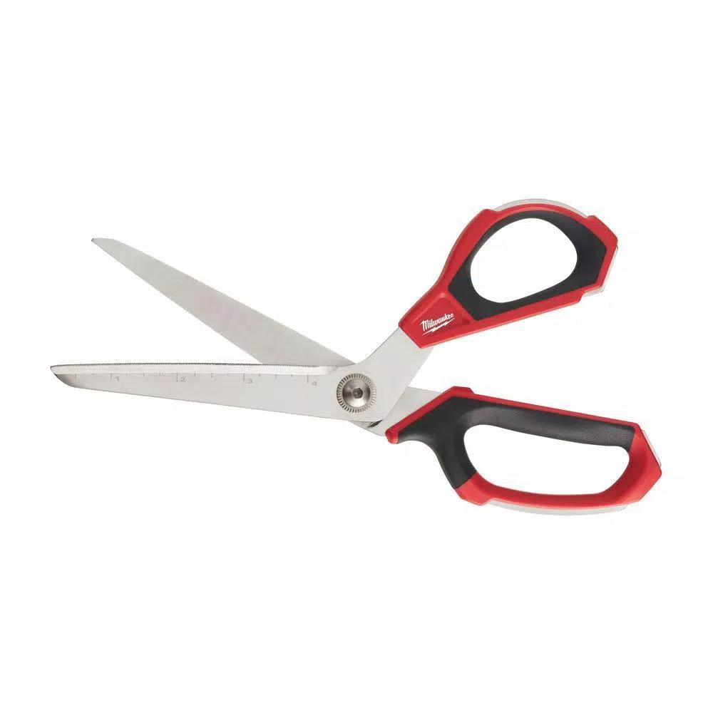 Milwaukee Jobsite Offset Scissors with Iron Carbide Micro-Serrated Blades