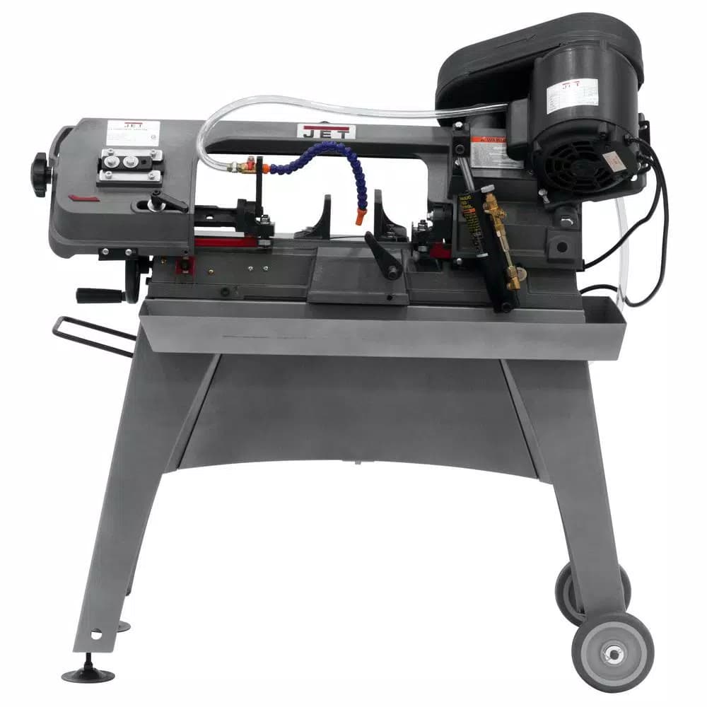 JET J-3230 1/2 HP 5 in. x 8 in. Horizontal Metalworking Band Saw with Rolling Stand, 115V