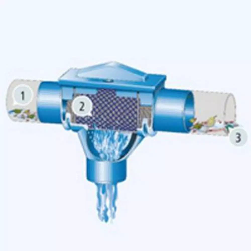 Unbranded 3P Technik 4 in. Compact Rainwater Harvesting Filter, HDPE Food Grade, UV Resistant