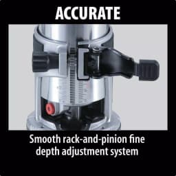 Makita 1-1/4 HP 6.5 Amp Corded Compact Router with Variable Speed and Quick-Release Fixed Base thumbnail 12